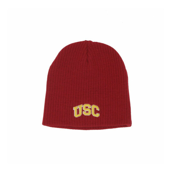 TROJANS USC Fowler Girl Youth Kid Knit Cap Cardinal Red Gold Headwear Beanie Hat image {1}