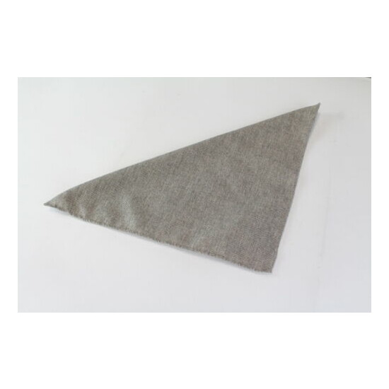 SUITSUPPLY 33 x 33 cm Men Pocket Square Wool Silk Blend Grey Marl Handkerchief Thumb {1}