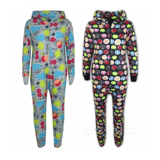Kids Girls Boys Fruit Print Cotton A2Z Onesie One Piece All In One Jumpsuit 2-13 image {1}
