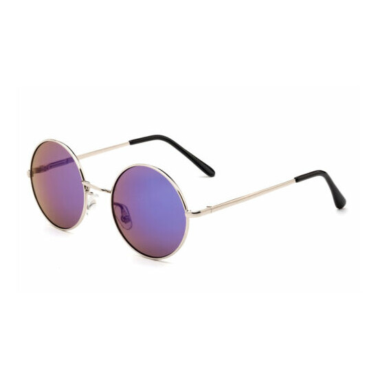 Retro Round Kids Aviators Sunglasses Colorful Lens UV 100% Lead Free Boys Girls image {4}