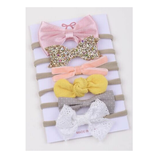 Multicolour Baby Headband Bow Set image {2}