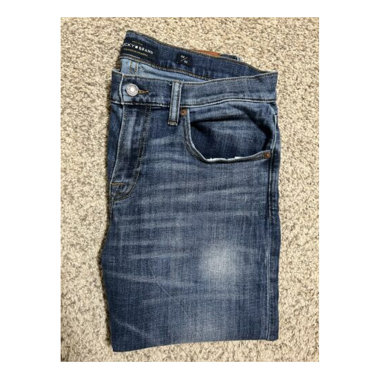 Men’s LUCKY BRAND 110 Flex Skinny JEANS 34 X 33 Designer Jeans Size 34/33 image {1}