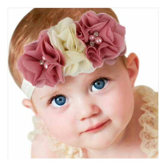 2022 Baby Flower Soft Elastic Headband Cute Accessories image {4}