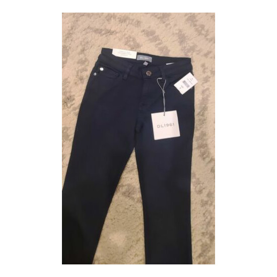 NWT DL1961 CHLOE SKINNY DEEP NAVY ZIPPER ACCENTED GIRLS JEANS SIZE 8 NEW (C11) image {2}