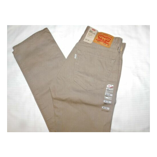 LEVIS 505 Regular Fit Jeans Straight Leg Extra Room In Thigh Timberwolf Khaki image {1}