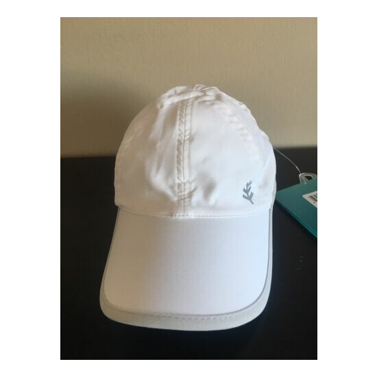 Coolibar Youth Lenny Sport Cap Hat S/M 4-8Y UPF 50+ White NWT Toggle Adjustable image {1}