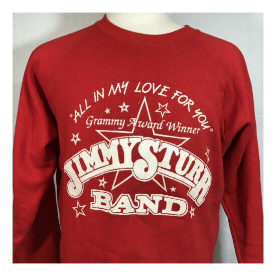 Vintage Jimmy Sturr Band Sweatshirt Xl Red Big Band Polka Grammy Award Winner image {1}