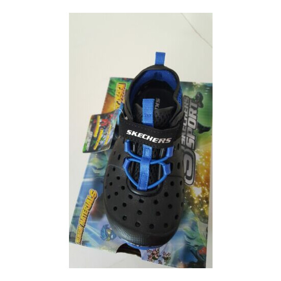 Skechers Hidrozooms Black/Royal Boy Shoes Size 7 image {4}