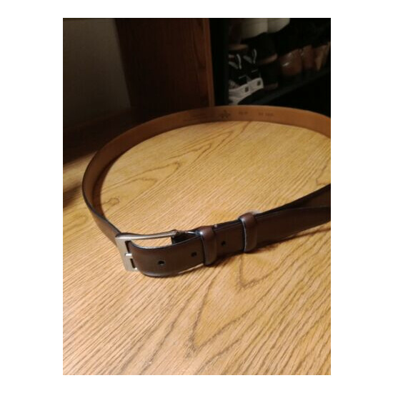 Brown Italian Leather Belt - Men's Wearhouse Sz. 42 8582 03 Made in Italy image {2}