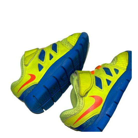 Nike Free 5.0 644429-701 Yellow blue boys Toddler Size 5 image {5}