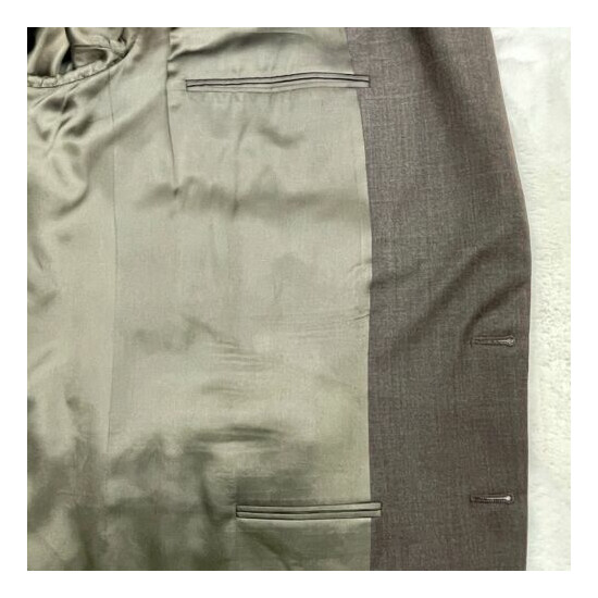 Gilbert & Lodge 100% Wool 2 Button Suit Jacket Men 48L Brown image {6}