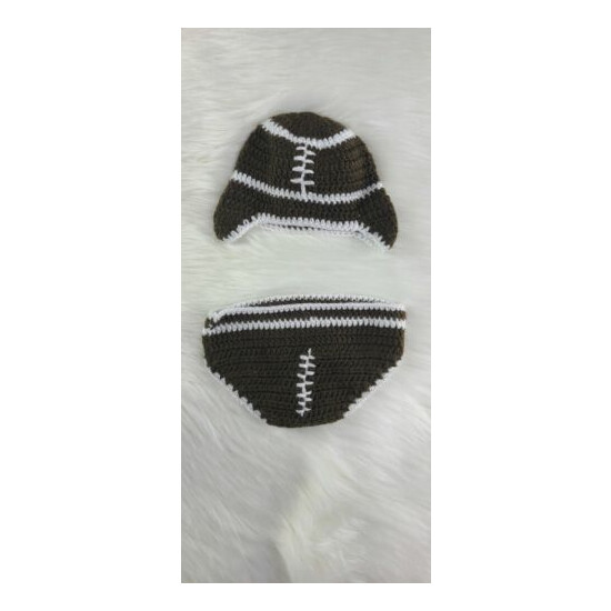 Football Knit Baby Infant 0-6 Months Size Photo Shoot Prop FAST SHIPPING  image {1}