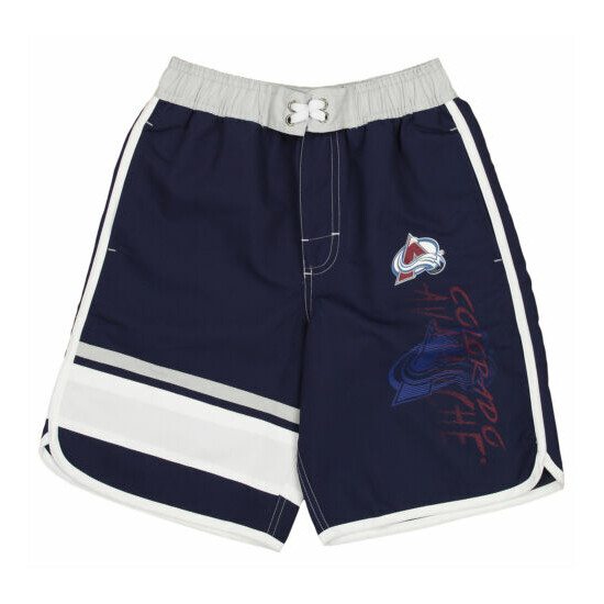 Outerstuff Colorado Avalanche NHL Boys Youth (8-20) Swim Shorts, Blue image {1}