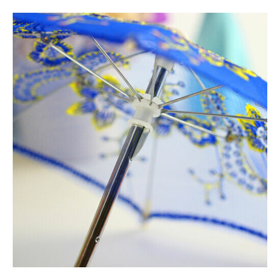 2pcs Mini Lace Umbrella Decoration Play House Toy Umbrella Toy for Kids Children image {4}