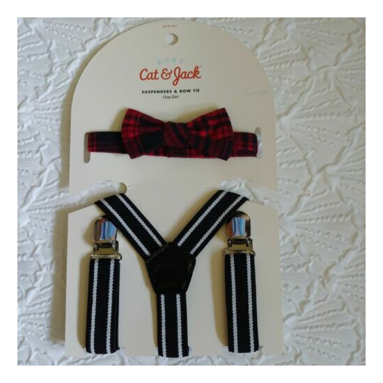 Baby Boys' Bowtie & Suspender Set - Cat & Jack™ Red/Black G2 image {1}