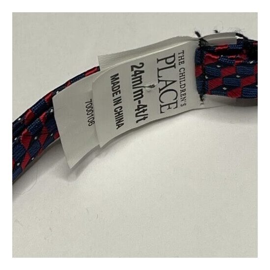 The Children’s Place Bow Tie 24 M - 4T Geometric Red Blue Adjustable image {3}