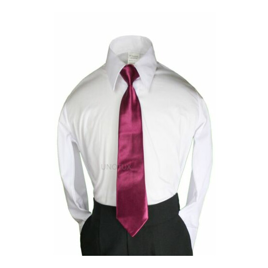 23 Color Satin Zipper Necktie for Baby Toddler Kid Teen Boy Suit size S-XL(S-20) image {5}