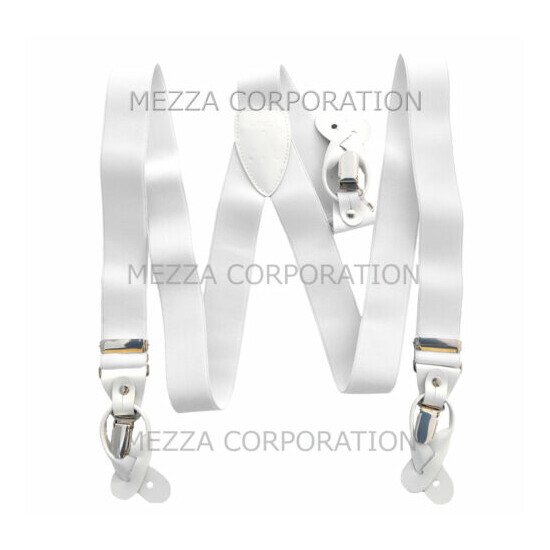 New Y back Men's Vesuvio Napoli Suspenders Braces clip on formal party White image {2}