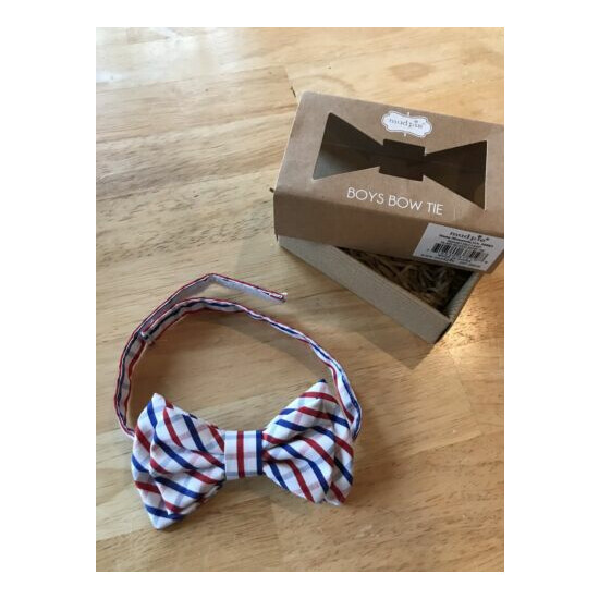 Mud Pie Baby Boys Plaid Boxed Bow Tie, One Size, NWT image {4}