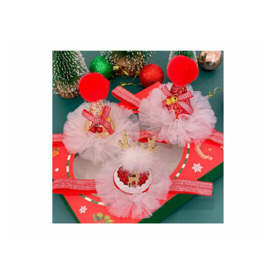 New Year Xmas Christmas Santa Reindeer Baby Newborn Headband Socks Hair Gift Set Thumb {3}