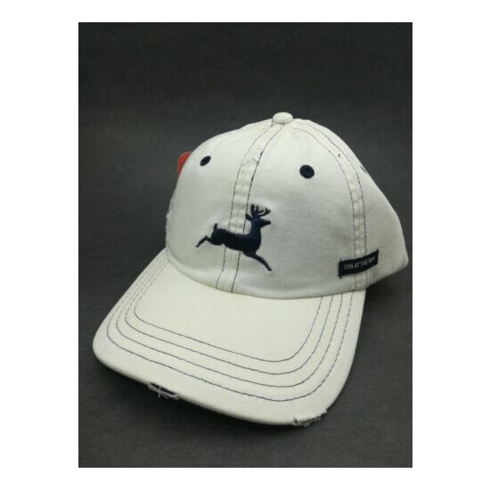 Deer Run Golf Club White Distressed Baseball Cap ~ Deer Hat 100% Cotton ~ NWT image {1}