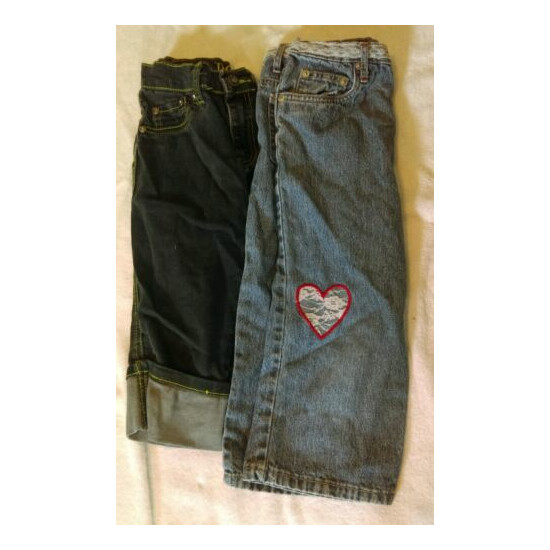 Lot Of 2 Sz 7 Jean Capri, Girls, Embroidered image {1}