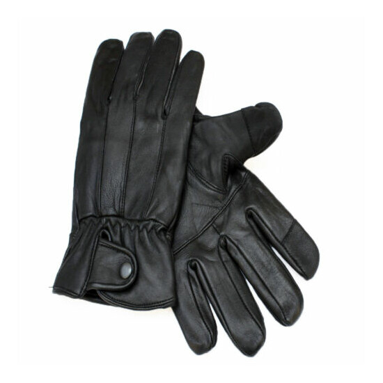 Men's Touch Screen Genuine Sheep Skin Leather Driving Gloves - TW1003 image {2}