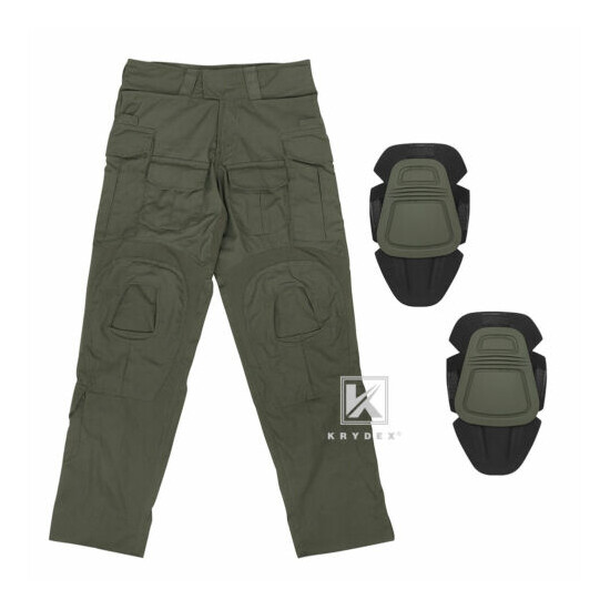 KRYDEX Tactical G3 Combat Trousers Army Pants w/ Knee Pads Ranger Green 30 - 40W image {7}