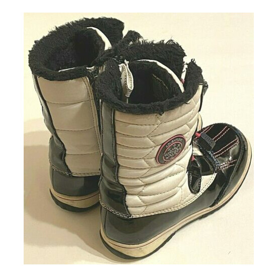 TOTES WINTER BOOTS KID GIRLS BLACK/WHITE/PINK style:KYLIE BLACK size 1M image {2}