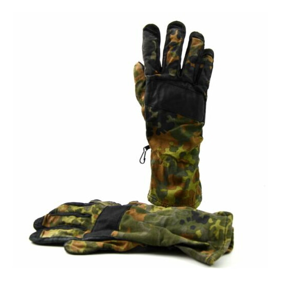Genuine German army flecktarn camo combat gloves BW military issue all purpose image {2}