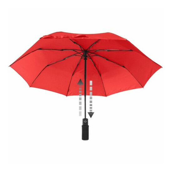 EuroSCHIRM Light Trek Automatic Flashlight Umbrella (Red) Trekking Hiking image {1}