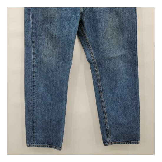 Levi's 505 Men Blue 11" High Rise 100% Cotton Straight Regular Jeans Size 36 image {3}