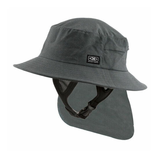 Adult Ocean & Earth Indo Surf Hat For Surfing & watersports - Charcoal Colour image {1}