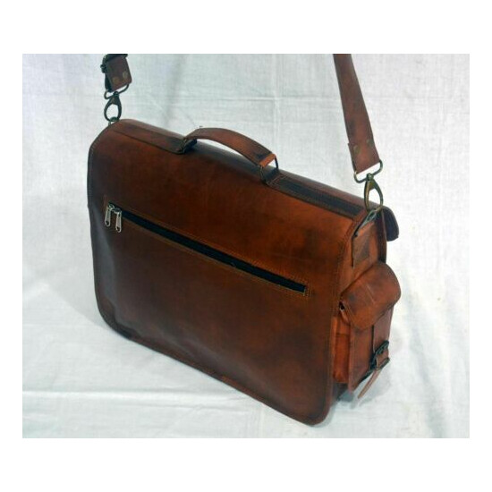 Bag Vintage Laptop Leather Messenger Men Satchel Shoulder Briefcase S Genuine image {2}
