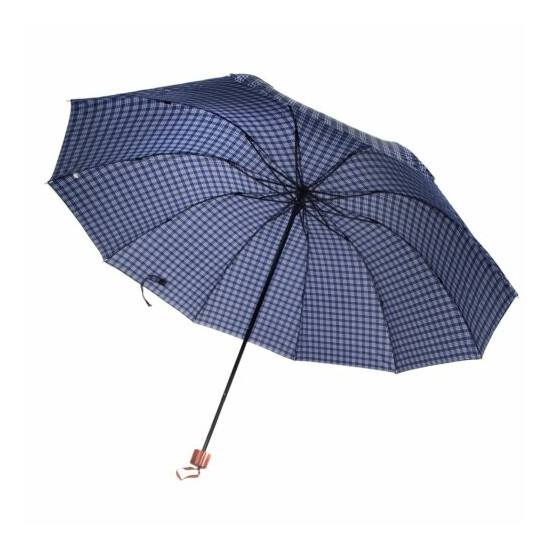 Hot Men Women Plaid Men's Travel WindProof Compact portable Folding UV Umbrella  image {7}