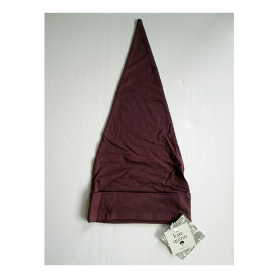 NEW Kate Quinn Gnome Hat 12-18m Bamboo Huckleberry Purple Knot Slouch Stretchy image {1}