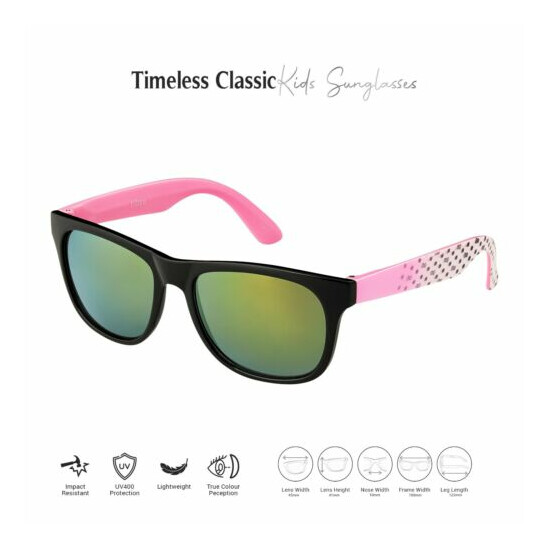 Childrens Sunglasses Kids Classic Shades Girls Boys Fashion Glasses Retro UV400 image {8}