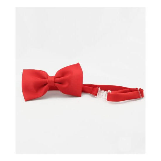 New Satin Red Bow Tie Baby Toddler Kid Teen Boys Wedding Formal Party S-4T 5-20 Thumb {1}