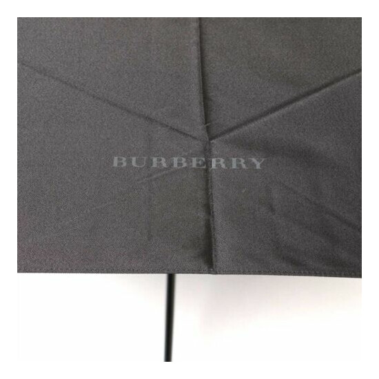 New Burberry Folding Umbrella Shadow logo 55cm Black Men Japan Inner border image {5}