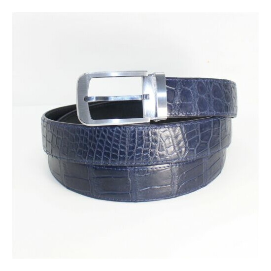 Men's Belt Genuine Crocodile Alligator Skin Leather Belt Handmade W3.5cm #FB2114 image {1}