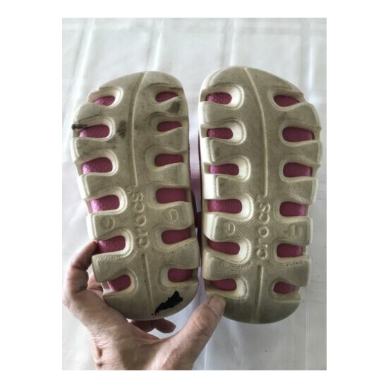 Crocs Girls Sz J1 Pink Clog Sandal TS0 image {6}