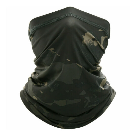 Camo Neck Gaiter Balaclava Bandana Headwear Cooling Face Cover Scarf Ice Silk  image {6}