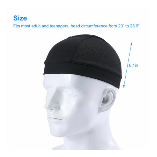 3x Helmet Liner Skull Cap Beanie Sweat Wicking Cycling Sport Quick-dry Hat Wrap image {3}