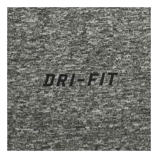 Nike Dri-Fit Mens Activewear Long Sleeve T-Shirt Gray Heathered Crew Neck M image {4}