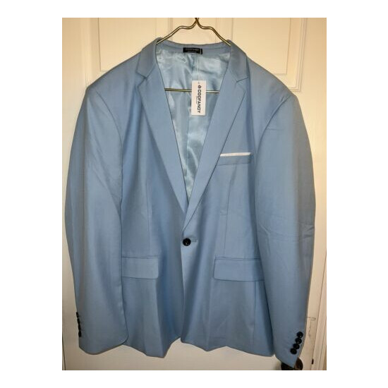 New Coofandy Baby Blue Blazer Suit Coat Mens XL Sport Jacket NWT image {1}