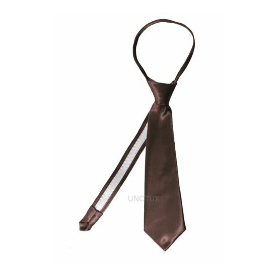 9 color choice stain zipper tie 4 boy formal suit S: S-4T M:5-7 L:8-14 XL:16-20 image {3}