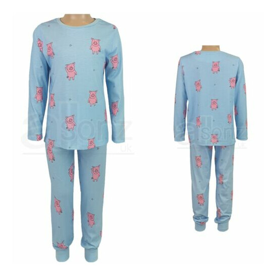 Childrens Boys Girls ex M S Percy Pig Long Sleeve Cotton Pyjama Sets PJs New Age image {1}
