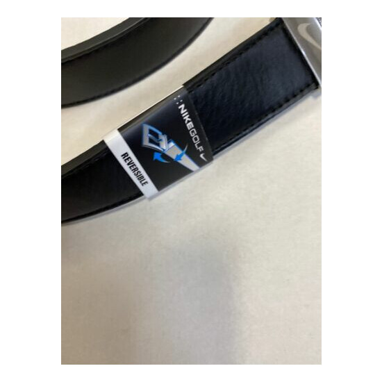 Nike Golf Reversible Black / Grey Leather Belt Sz 38 image {2}