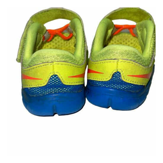 Nike Free 5.0 644429-701 Yellow blue boys Toddler Size 5 image {3}