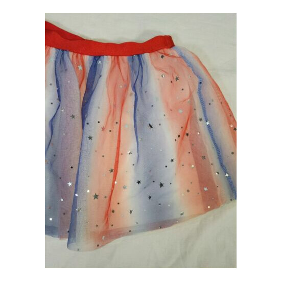 WAY TO CELEBRATE Girl's Patriotic Elastic Waist Tutu Style Skirt size M(7-8) image {4}